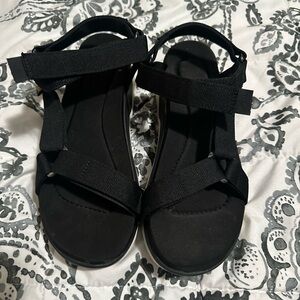 Women’s Black TEVA Sport Sandals with Adjustable Straps
